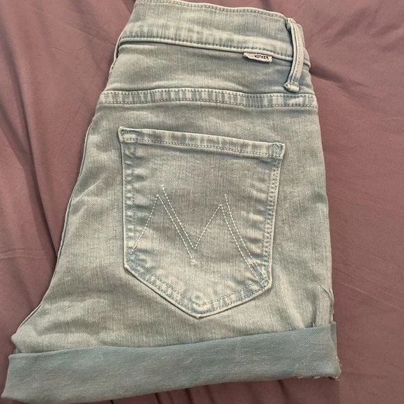 MOTHER Light Wash Jean Shorts - Picture 4 of 8